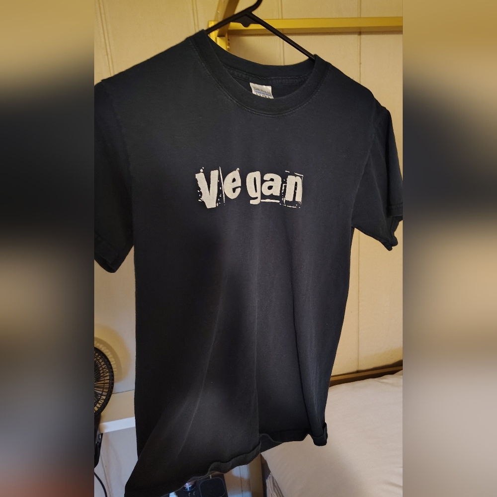 Vegan Black Graphic T-Shirt Unisex
